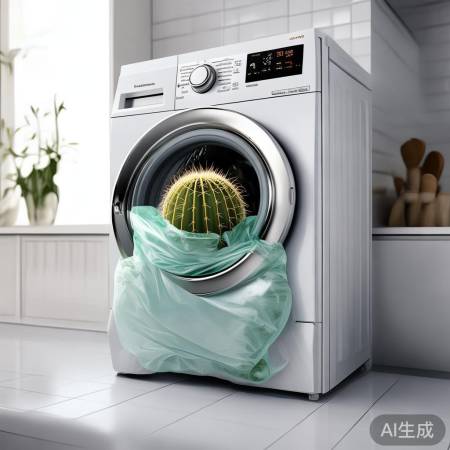 仙人球洗衣机洗涤法