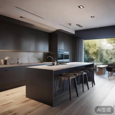 深灰康宝抽油烟机，高端大气