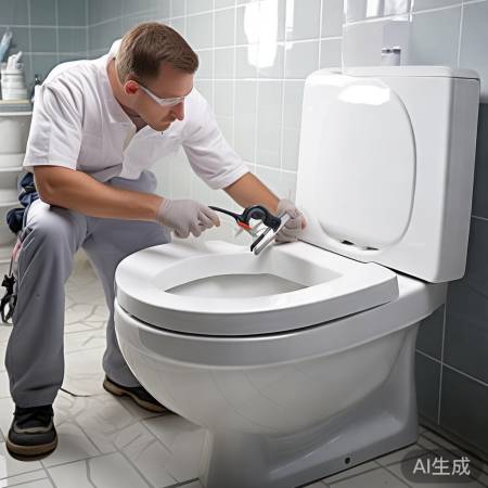 马桶盖安装,需细心操作