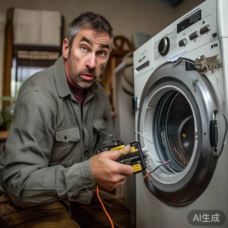 洗衣机故障，电容极性出错