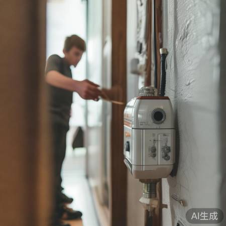 燃气热水器不点火，检查燃气表。