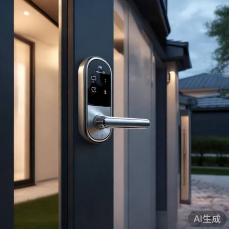 “防盗门钥匙巧放置,科技锁保家