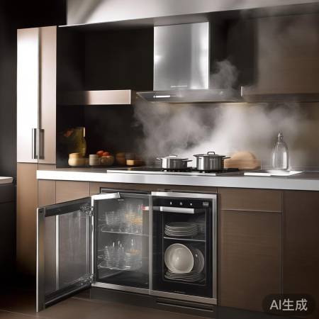 集成灶消毒柜，厨房空间节省，餐