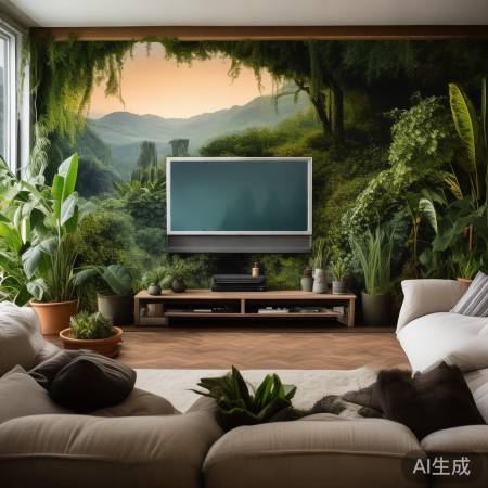电视背景墙，自然舒适之美