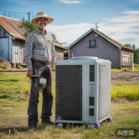 农村享受科技温暖，装空气能热水