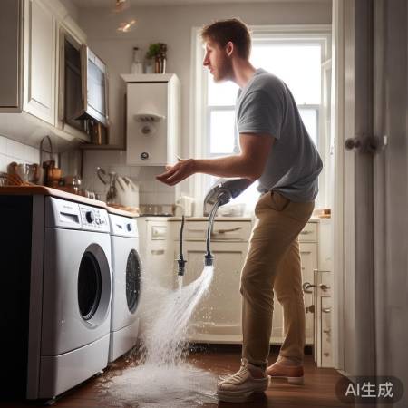 “淋浴喷头救急排水管”