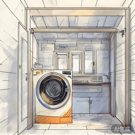 洗衣机占用空间大，影响通风与成