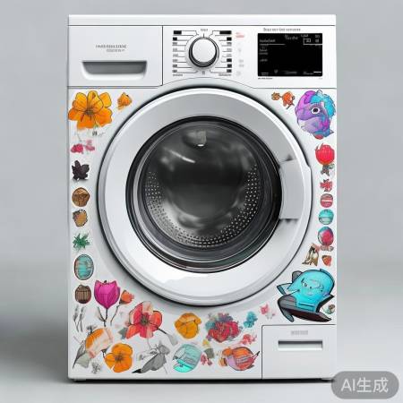 ins风洗衣机贴纸,风格多样