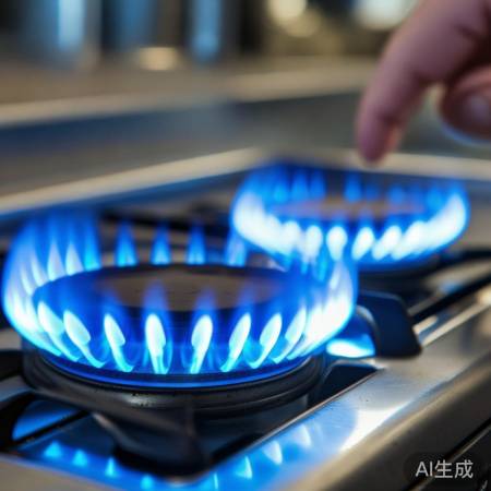 检查火焰,调整风门