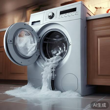 洗衣机停水，疑是排水管堵