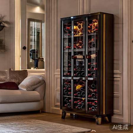 红酒柜显眼摆放，提升生活品味