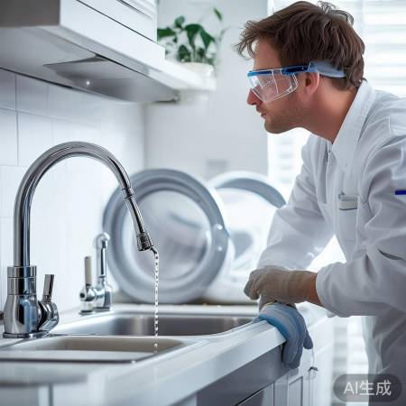 检查连接，防漏水